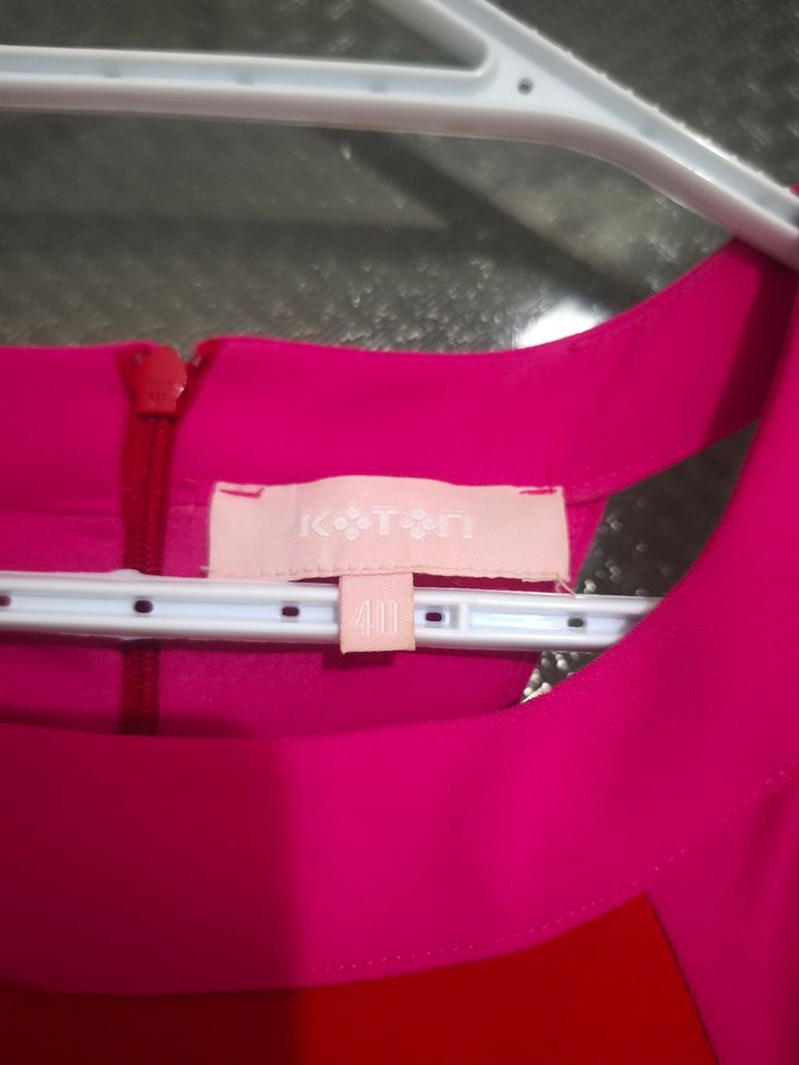 Kırmızı Drapeli Uzun Abiye Elbise - Görsel 3