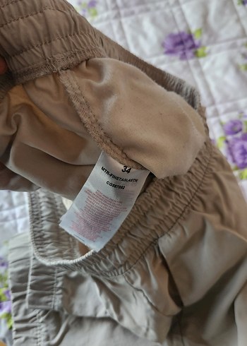 lastik bel Bej kargo Pantolon - Görsel 4