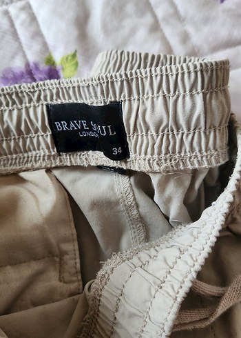 lastik bel Bej kargo Pantolon - Görsel 3