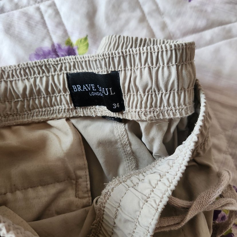 lastik bel Bej kargo Pantolon - Görsel 3