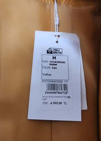 setre sarı kemerli palto kaban - Görsel 6