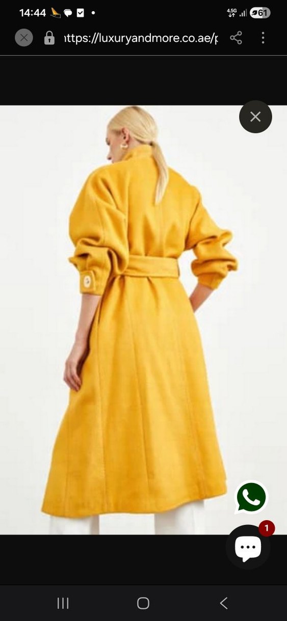 setre sarı kemerli palto kaban - Görsel 2