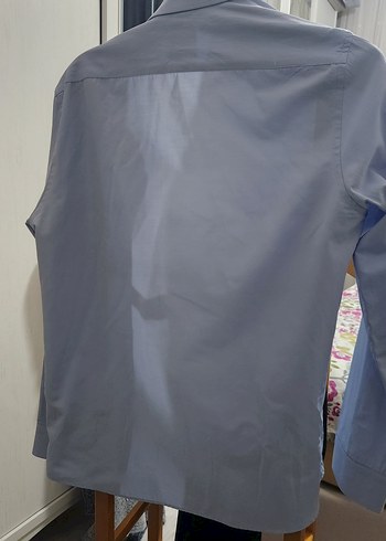 Erkek açık Mavi slim Fit Gömlek - Görsel 5