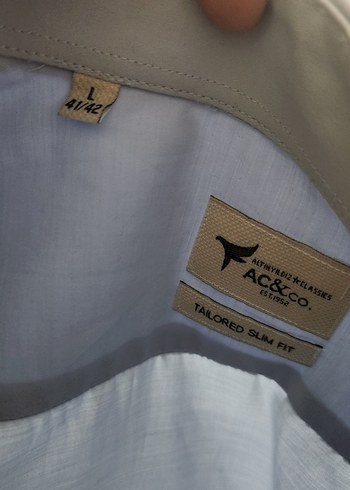 Erkek açık Mavi slim Fit Gömlek - Görsel 2