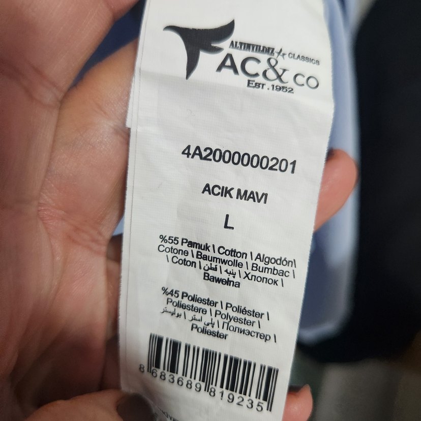 Erkek açık Mavi slim Fit Gömlek - Görsel 4