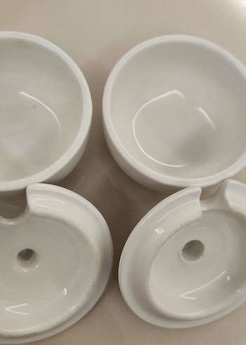 Beyaz seramik Kapaklı Baharatlık Seti - Görsel 5