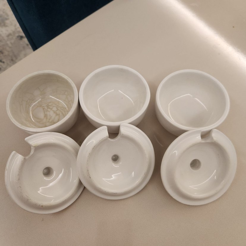 Beyaz seramik Kapaklı Baharatlık Seti - Görsel 3