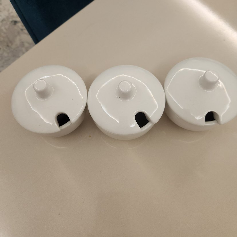 Beyaz seramik Kapaklı Baharatlık Seti - Görsel 2