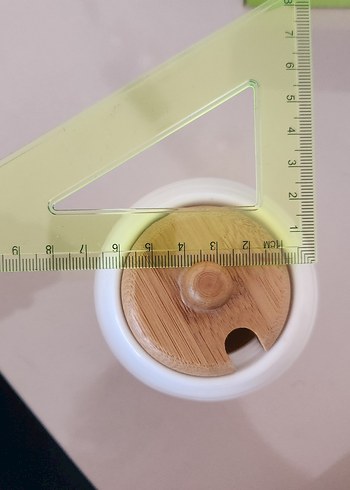 Beyaz porselen Ahşap Kapaklı bal kavanozu - Görsel 5