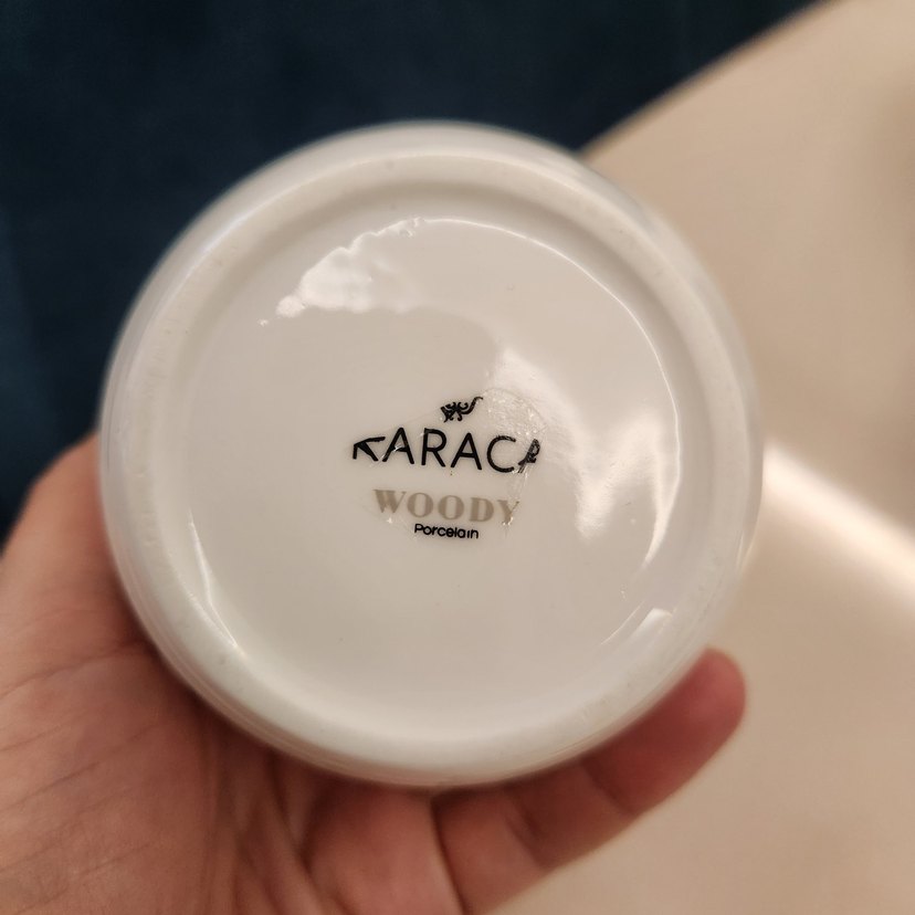 Beyaz porselen Ahşap Kapaklı bal kavanozu - Görsel 3