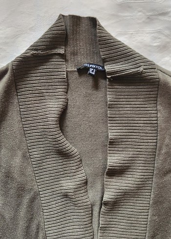 ipekyol ipekyol haki pamuklu beli kemerli hırka