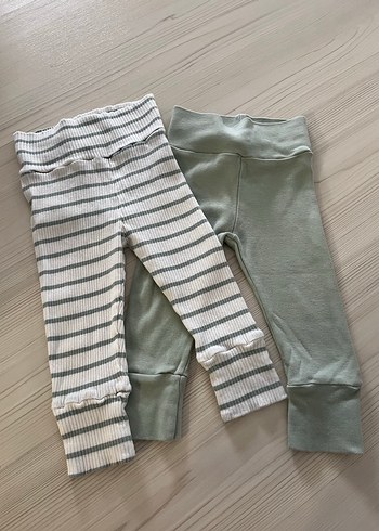 9-12 Ay Beden yeşil Renk Defacto 2li pantolon