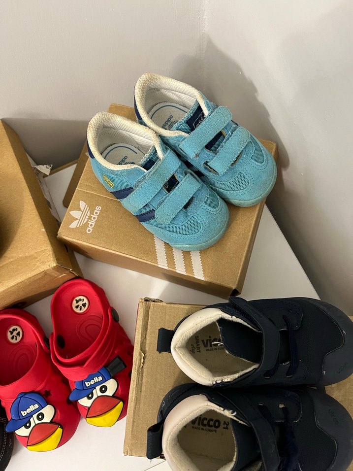 Erkek Çocuk Renkli Cırtcırtlı Spor Ayakkabılar - Görsel 4