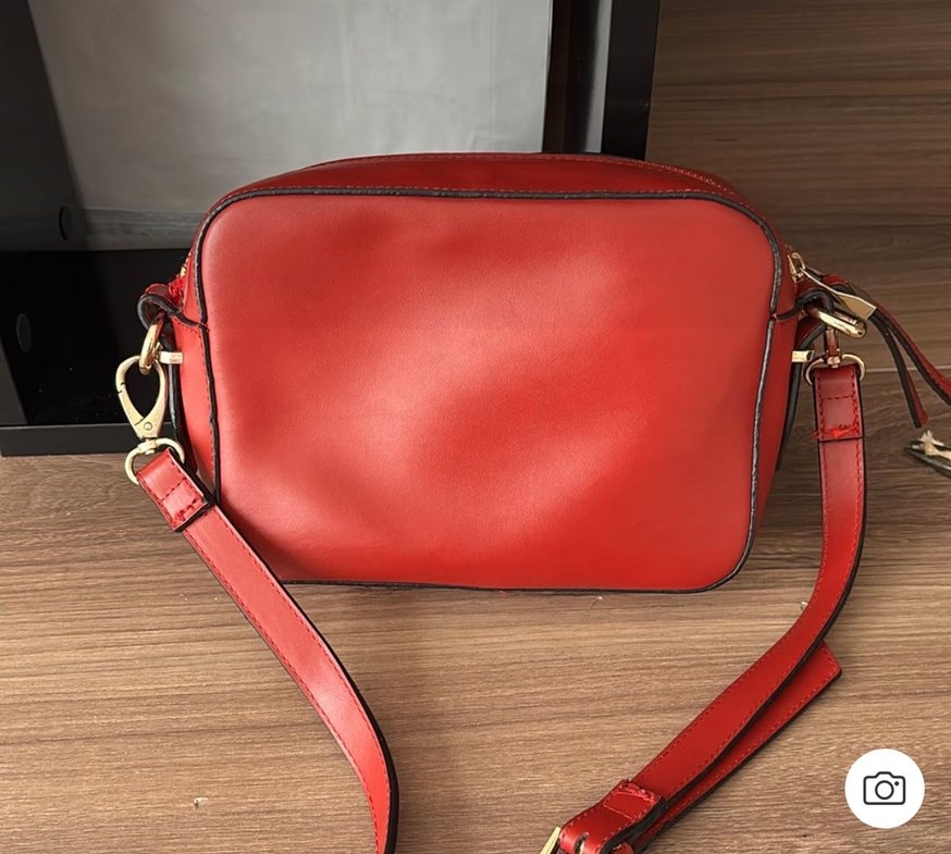 Hotiç Kırmızı Nakışlı Deri Kadın Çanta - Görsel 2