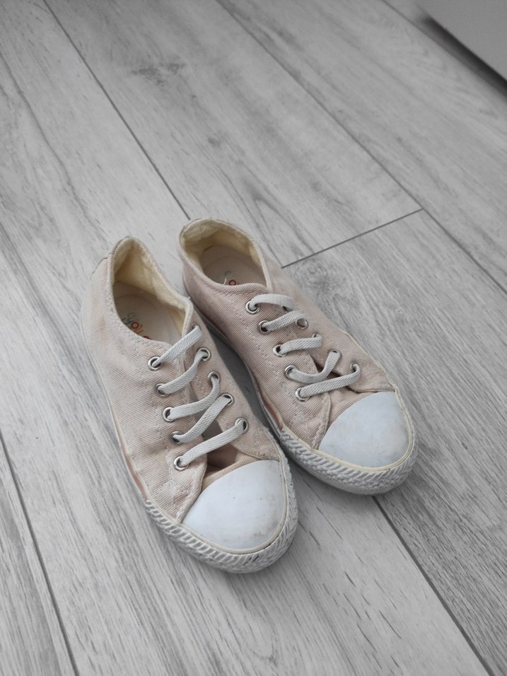 Bej Minimalist Kiz cocuk Spor Ayakkabı 33 numara - Görsel 2