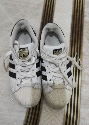 Adidas superstar spor ayakkabı beyaz - Görsel 6