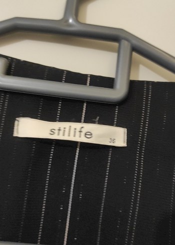 Çizgili Siyah Kadın Kumaş Pantolon smokın yelek takım 36 beden - Görsel 4