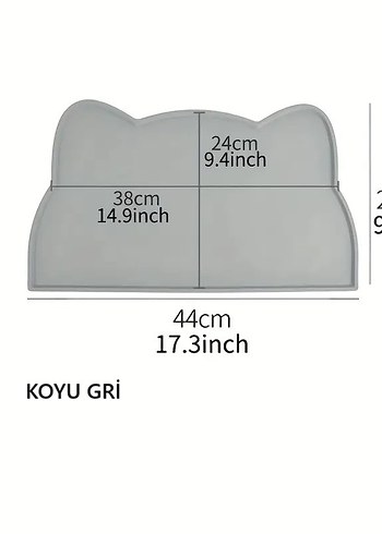 Kedi Şeklinde Silikon Kaymaz Mama Altlığı Matı - Görsel 10