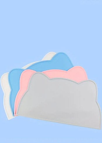 Kedi Şeklinde Silikon Kaymaz Mama Altlığı Matı - Görsel 4