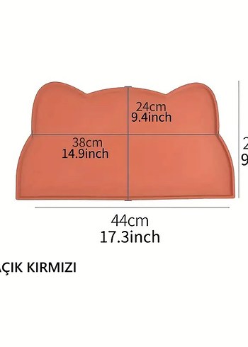 Kedi Şeklinde Silikon Kaymaz Mama Altlığı Matı - Görsel 12