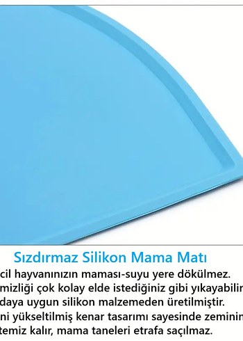 Kedi Şeklinde Silikon Kaymaz Mama Altlığı Matı - Görsel 7