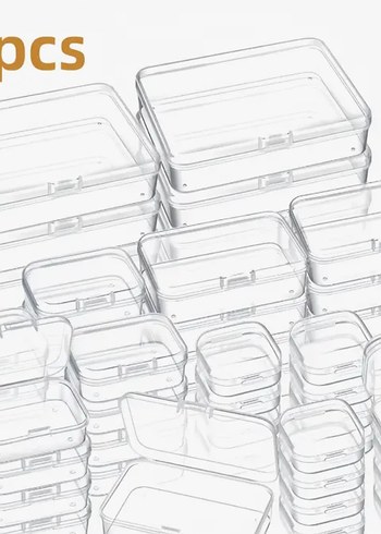 Şeffaf Kapaklı Kutu Düzenleyici Organizer Set - 28 Parça