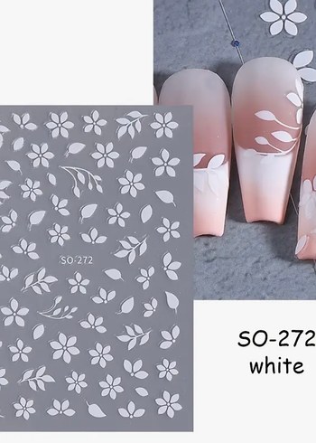 Parlak Altın Çiçek Tırnak Süsü - Görsel 4