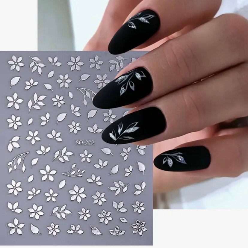 Parlak Altın Çiçek Tırnak Süsü - Görsel 5