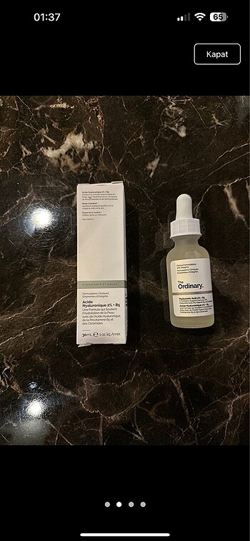  Beden Renk The ordinary hyaluronic acid 2% + B5 30 ml