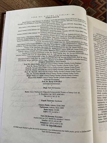 Türkçe Sözlük Bez Ciltli Türk Dil Kurumu Yayınları - Görsel 9
