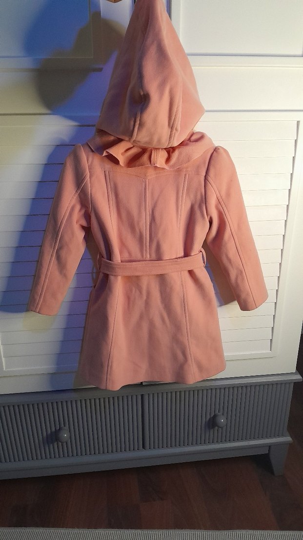 Kız Çocuk Düğmeli Kaban - Görsel 2