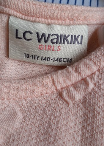 Kız Çocuk Pembe Kısa Kollu Örme Elbise - Görsel 4