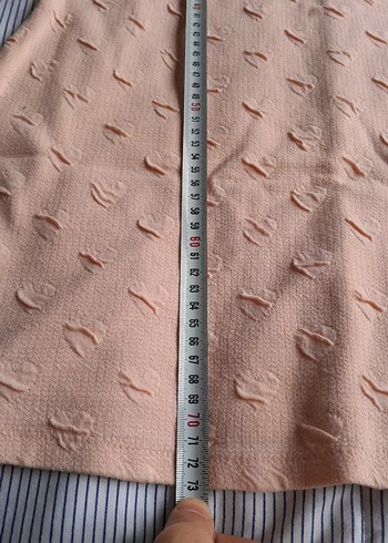 Kız Çocuk Pembe Kısa Kollu Örme Elbise - Görsel 5