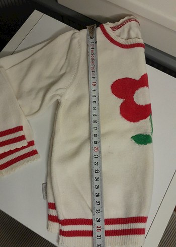 Çiçek Baskılı Kız Çocuk Triko Kazak - Görsel 5