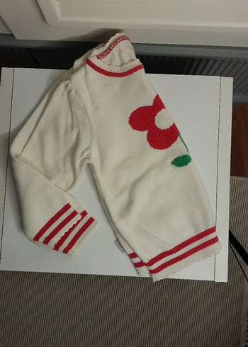 Çiçek Baskılı Kız Çocuk Triko Kazak - Görsel 7