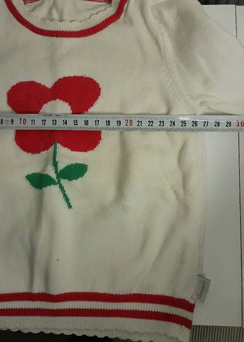 Çiçek Baskılı Kız Çocuk Triko Kazak - Görsel 6