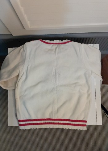 Çiçek Baskılı Kız Çocuk Triko Kazak - Görsel 4