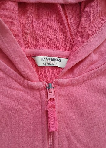 Kız Çocuk Pembe Fermuarlı Kapüşonlu Eşofman Takımı - Görsel 4