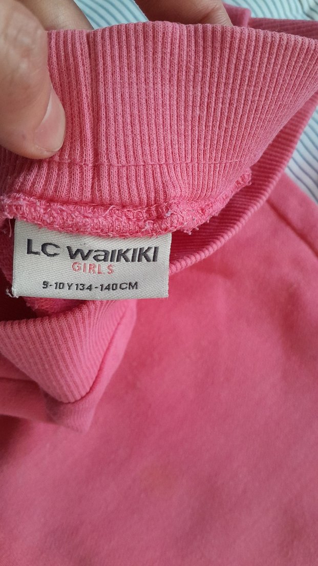 Kız Çocuk Pembe Fermuarlı Kapüşonlu Eşofman Takımı - Görsel 3