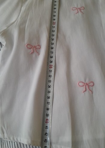 Nakışlı Beyaz Pamuklu Uzun Kollu Gömlek - Görsel 7