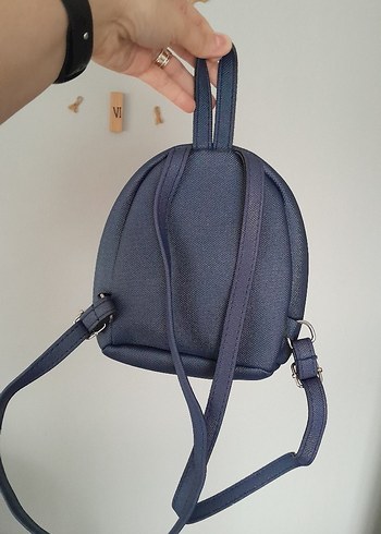 Mavi Pul Payetli Kadın Sırt Çantası - Görsel 3