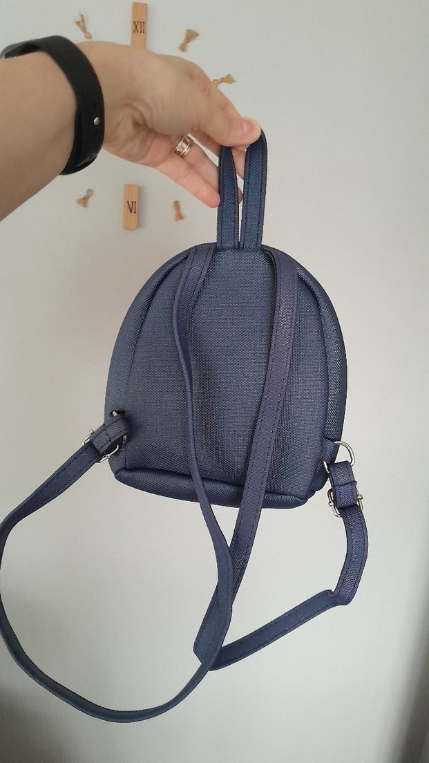 Mavi Pul Payetli Kadın Sırt Çantası - Görsel 3