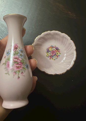 Diğer Çekya mini porselen vazo ve tabak