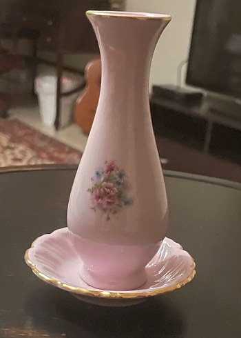 Çekya mini porselen vazo ve tabak