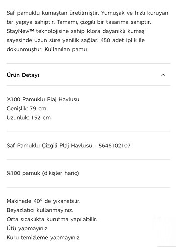 Marks & Spencer M&S saf pamuklu plaj havlusu