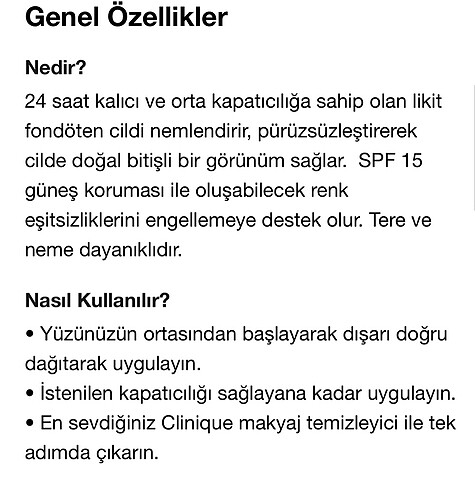 Clinique fondöten 10 ml - Görsel 6