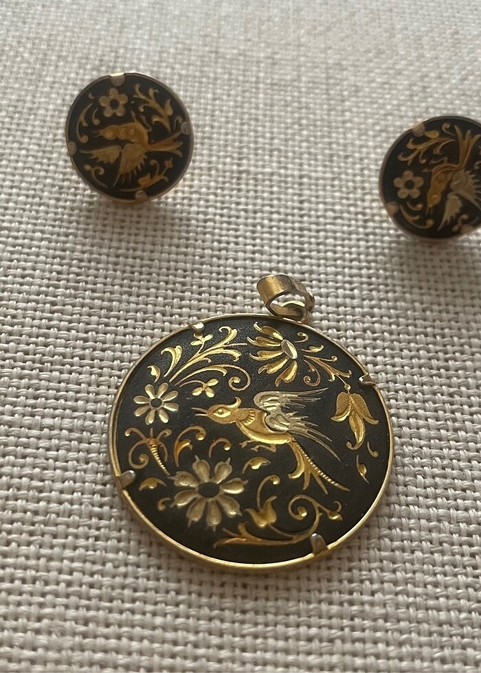 Antika Toledo altın kaplama set - Görsel 2