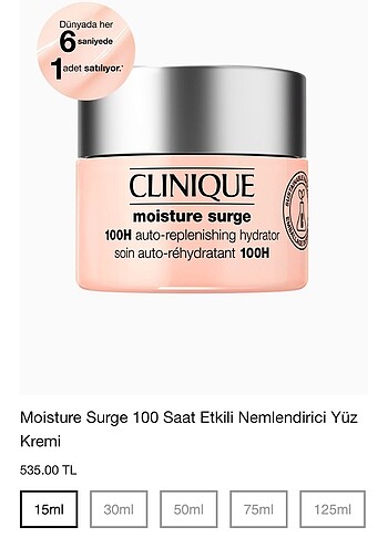 Clinique Clinique yüz nemlendirici krem 15 ml