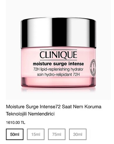 Clinique nemlendirici krem 50 ml