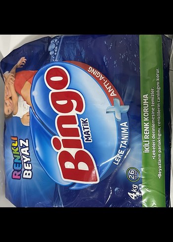 Bingo Matik Renkli Beyaz Toz Deterjan 4 kg
